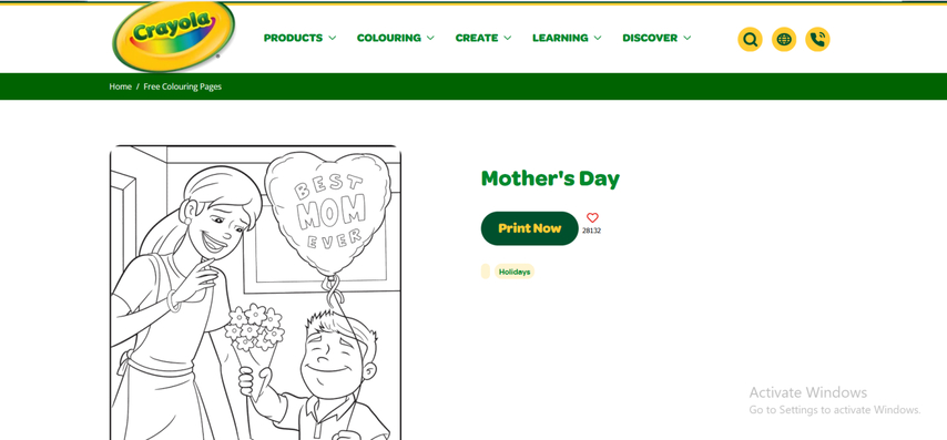 easy printable mothers day coloring pages for kids