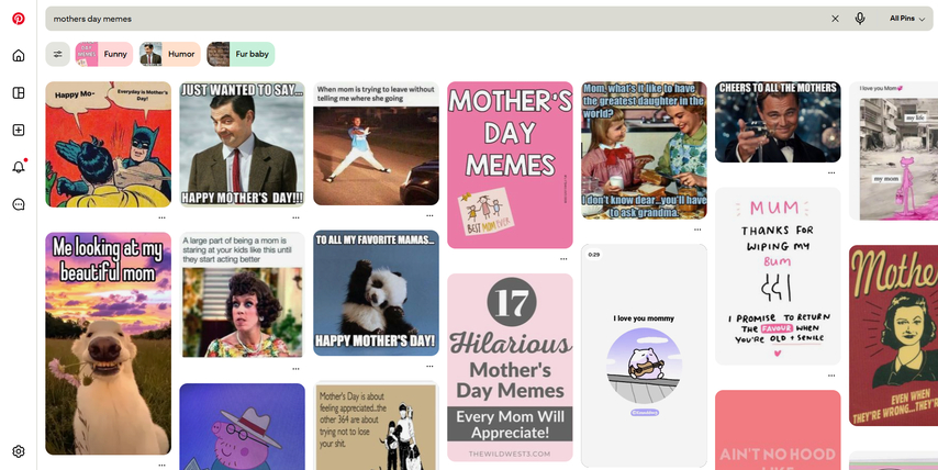 Mother's Day memes in Pinterest