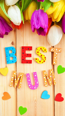 typography Mother's Day background wallpaper