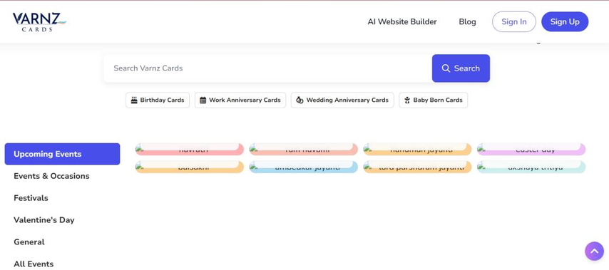varnz automated AI content mothers day card creation