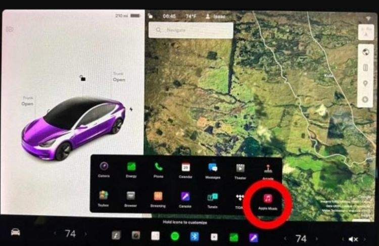 apple music on tesla