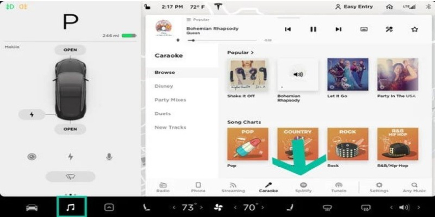 built in spotify app