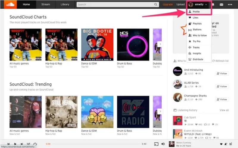 how to change username on soundcloud
