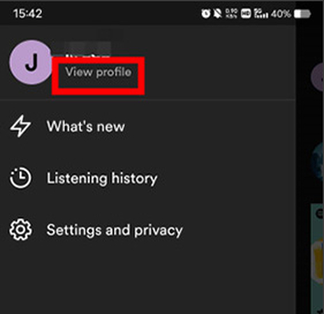 click on view profile