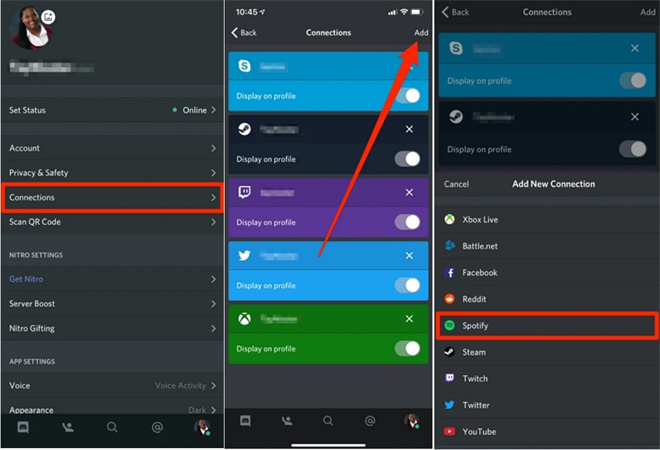 how to link spotify to discord