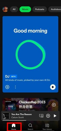 head to the home tab