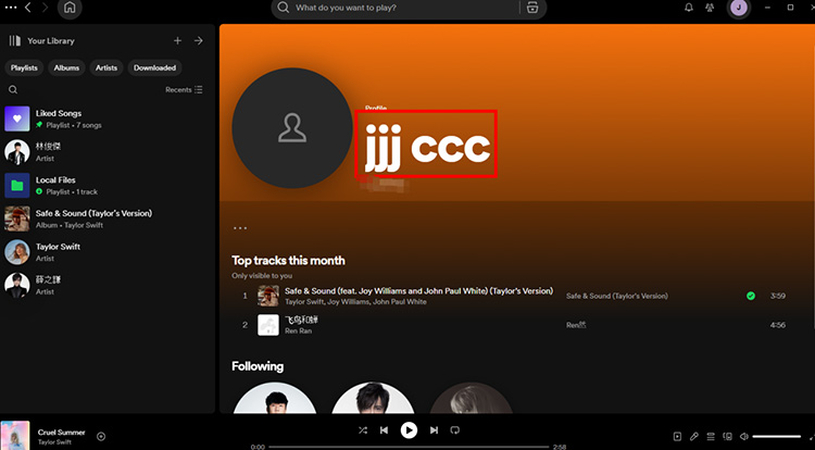 press on name to edit