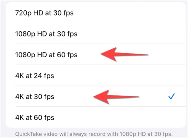 프로레스 포맷으로 4K 동영상 녹화