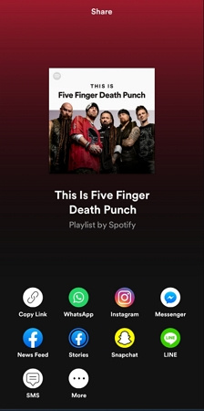 compartir listas de reproducción de spotify en Android