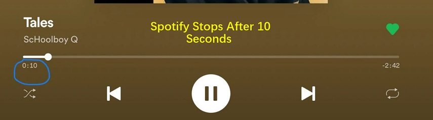 Arreglar Canción de Spotify que no se Reproducen en 10 Segundos