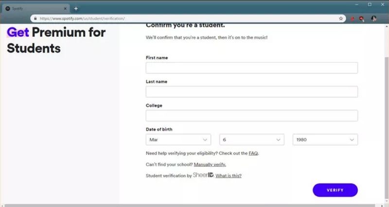spotify students discount