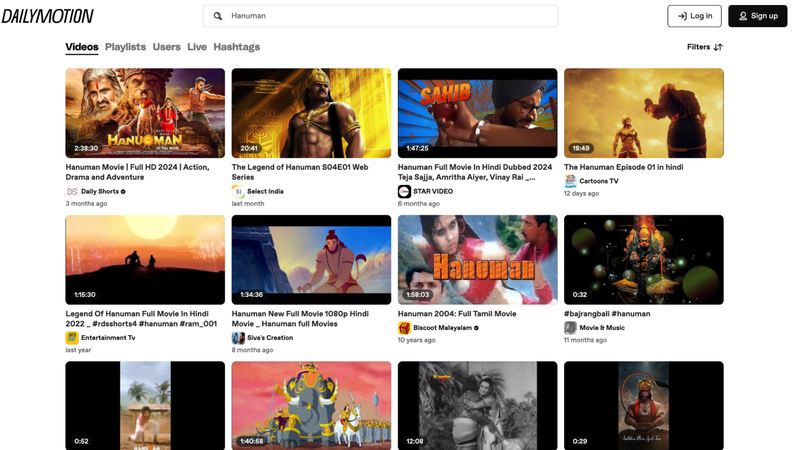 find hanuman on dailymotion