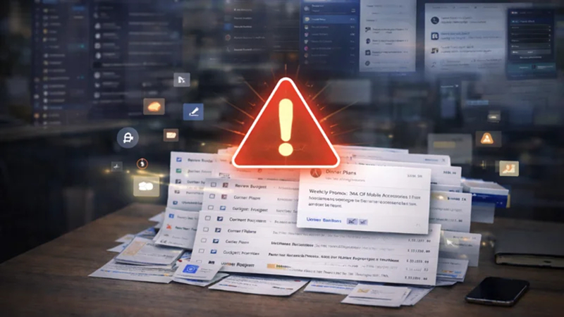 broken email system cluttered inbox
