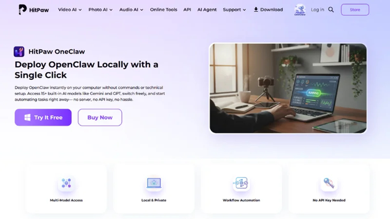 hitpaw oneclaw ai agent download