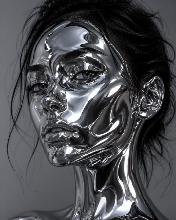 gpt image 2 prompt for liquid metal surrealism