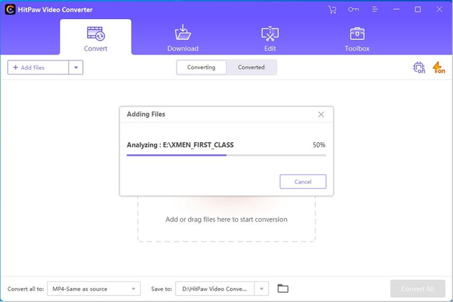 add file in hitpaw video converter