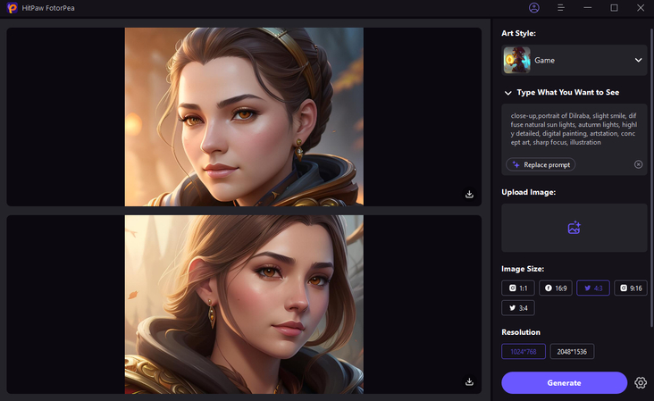 creates multiple character images