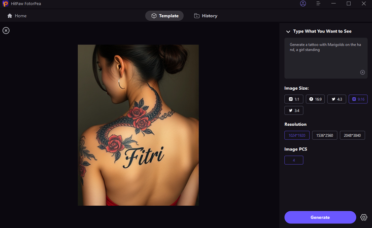 生日花卉刺青生成器