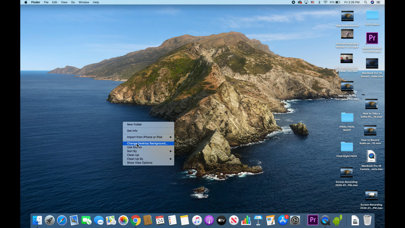 capture d'écran du bureau - changer le fond d'écran