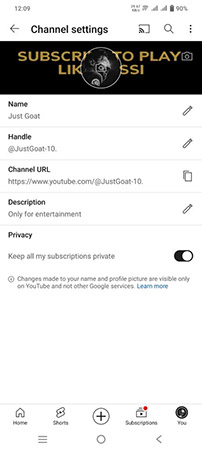 foto de perfil de youtube