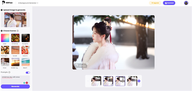 使用 HitPaw 製作 AI生成背景