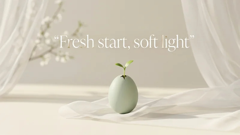 minimalist easter quote fresh start soft light