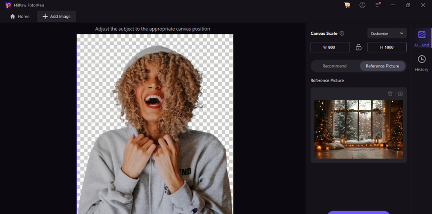 générateur d'arrière-plan HD portrait de Noël HitPaw