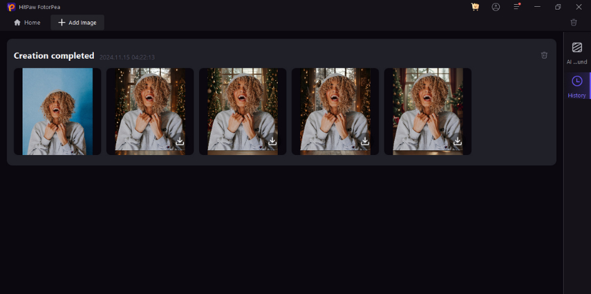 générateur d'arrière-plan portrait de Noël HitPaw