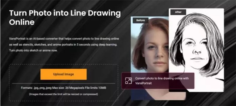 AI] Turn Photo into Line Drawing Online Free - Media.io