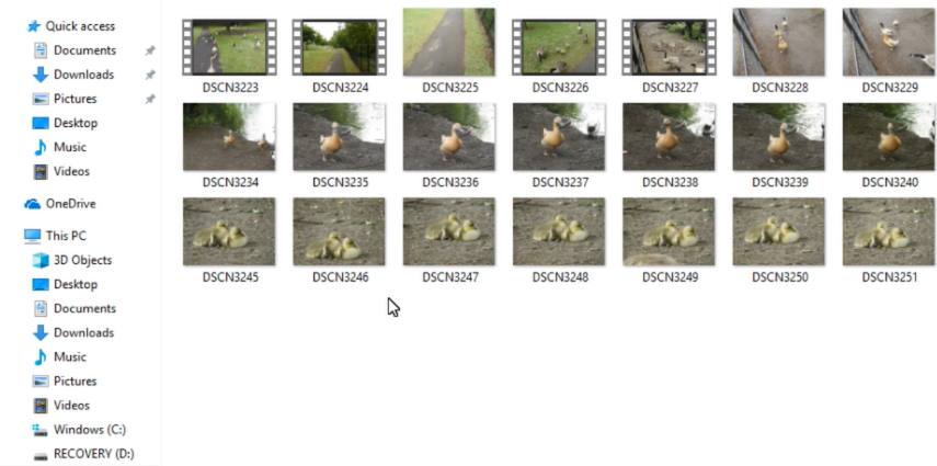 윈도우 노트북에서 SD 카드로 사진을 보는 방법