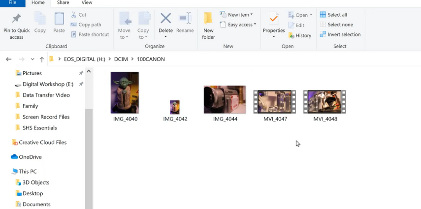 캠을 통해 윈도우가 있는 노트북에서 SD 카드 사진을 보는 방법