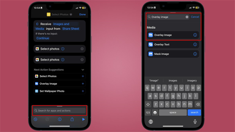 sovrapporre immagini iphone