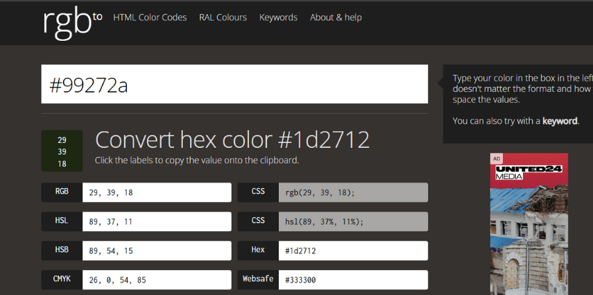 Convertisseur Pantone PMS Rgb.to