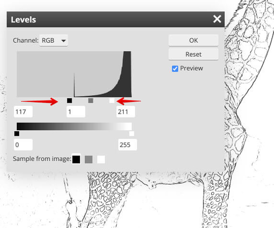 ne conserver que les contours