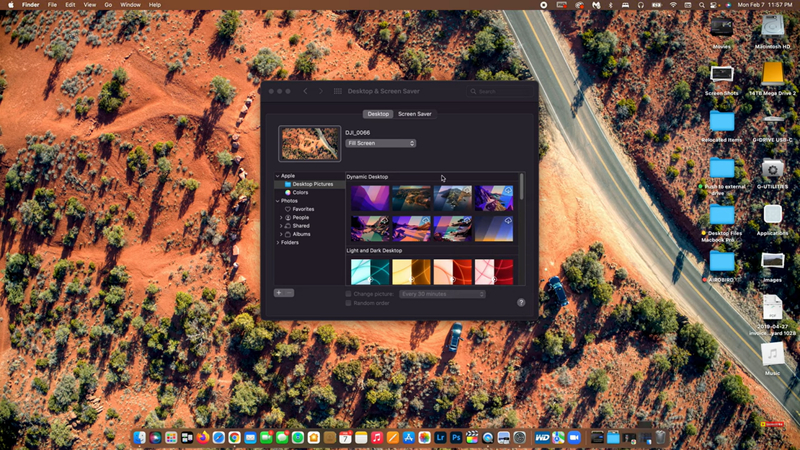 nouveau fond d'écran sélectionné