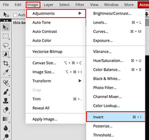 procéder à la désaturation de la photo