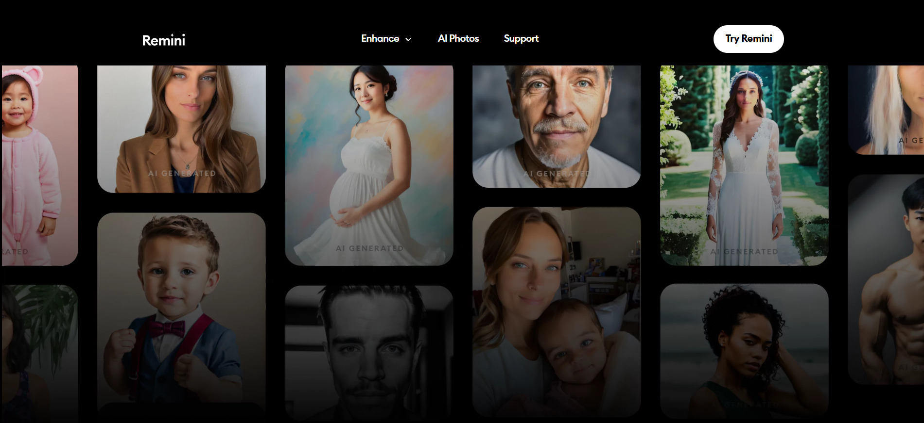 فلتر الطفل بالذكاء الاصطناعي في Remini