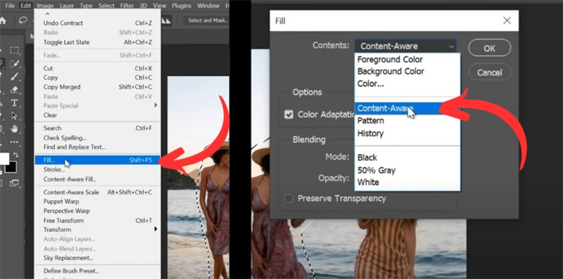 remove unwanted people from photos with photoshop
