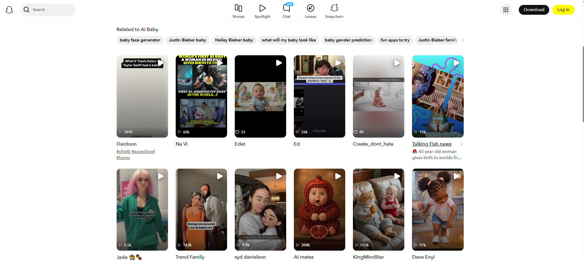 فلتر الطفل بالذكاء الاصطناعي في سناب شات