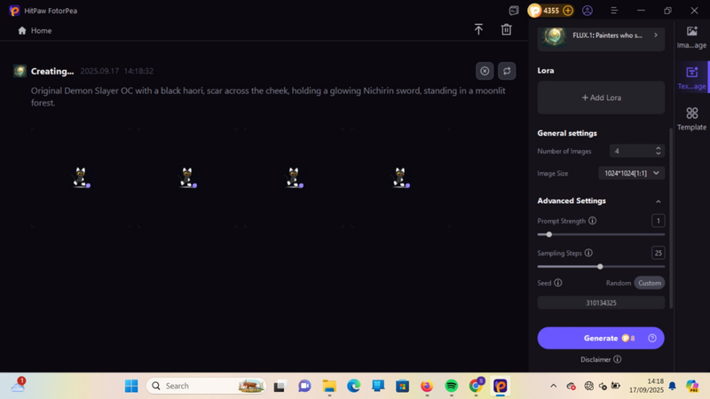 ai processing the photo