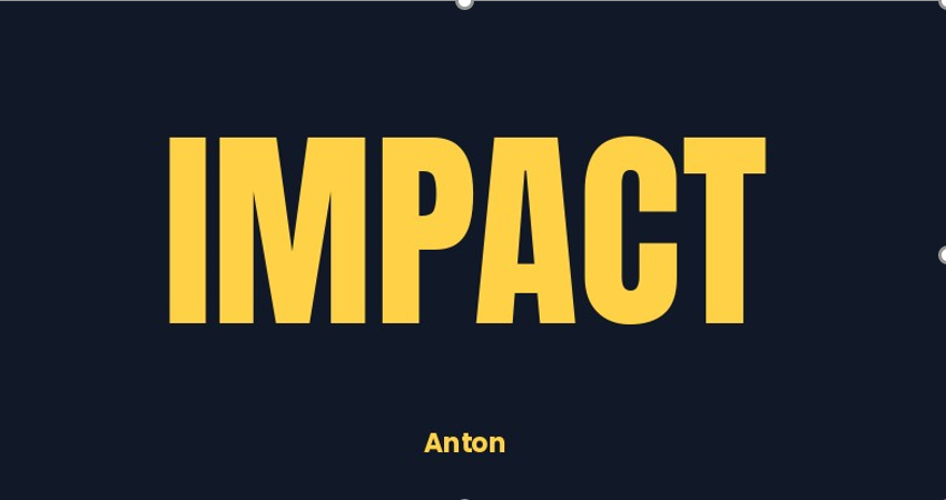 Anton heavy sans-serif typeface specimen.