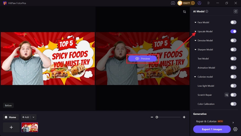 upscale ai model youtube thumbnail idea