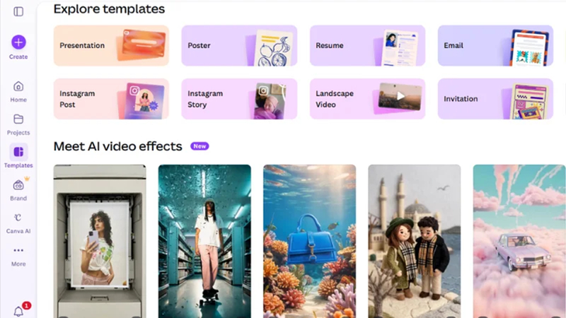 تطبيق Canva لتوسيع الصور بالذكاء الاصطناعي عبر الإنترنت