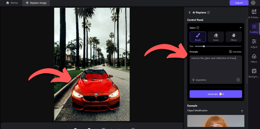 car photo editing hitpaw fotorpea