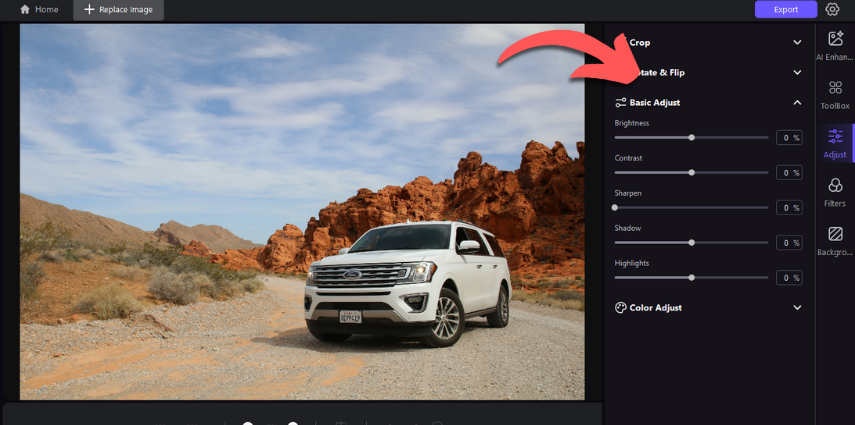 car photo editing hitpaw fotorpea