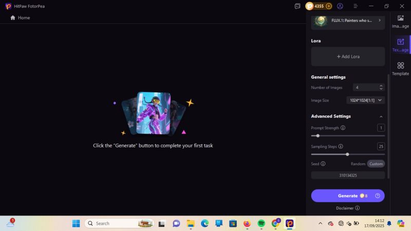 set image size and resolution