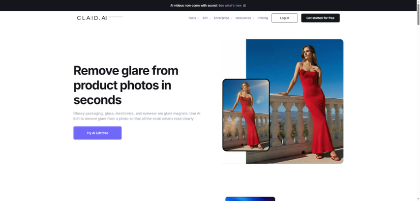 claid ai fix product image glare
