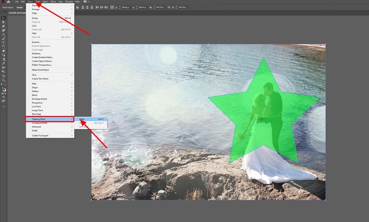 crop using illustrator clipping mask