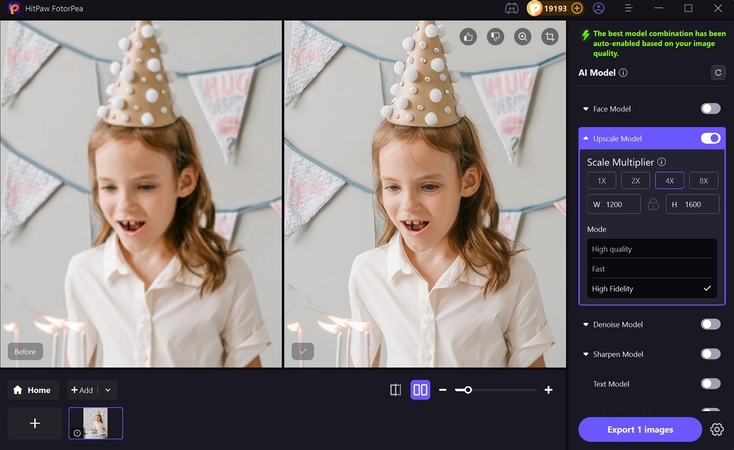 export enhanced image from fotorpea