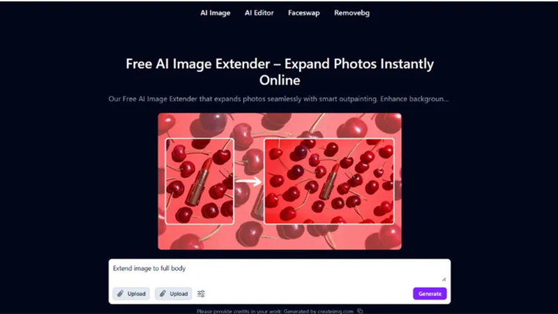 أداة Createimg لتوسيع الصور بالذكاء الاصطناعي